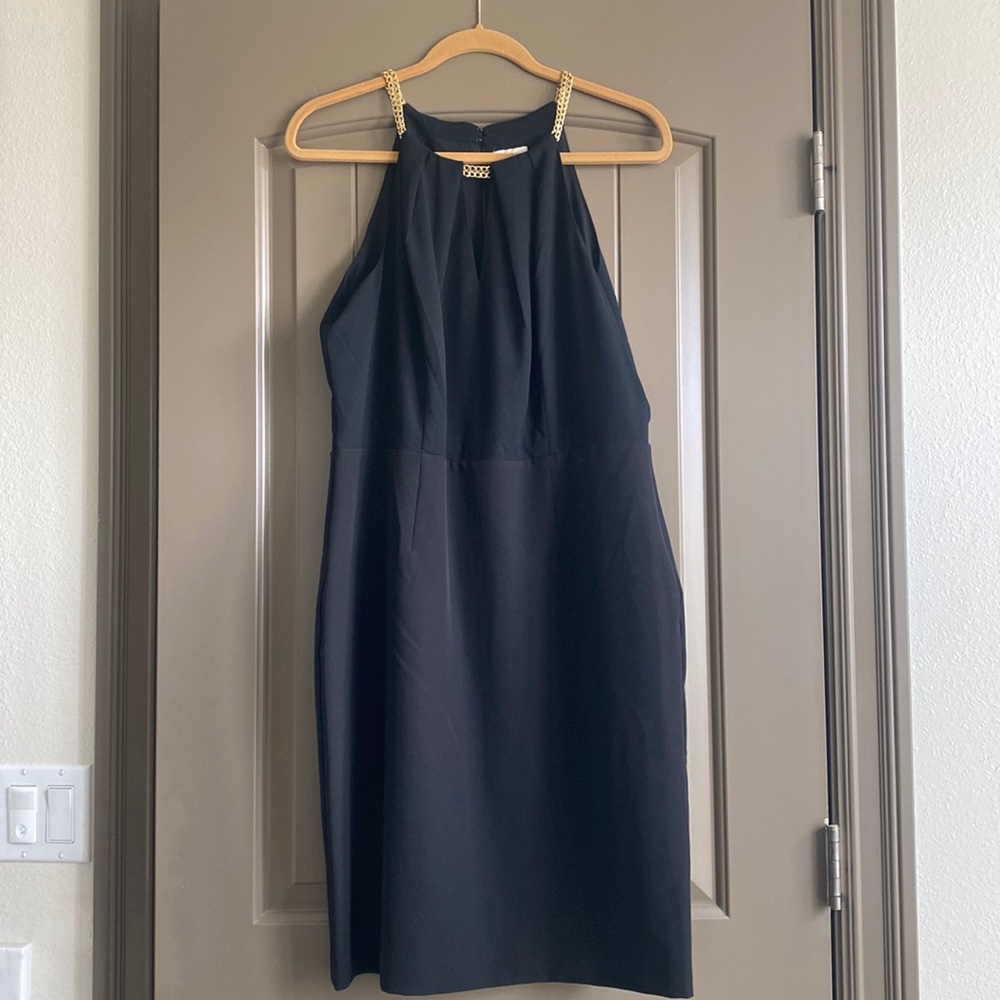 Little black dress with gold details